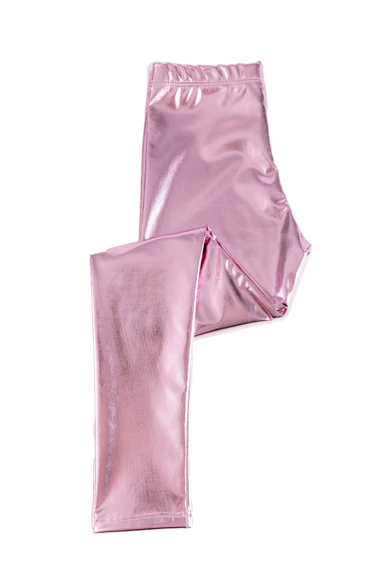 Pink Metallic Leggings