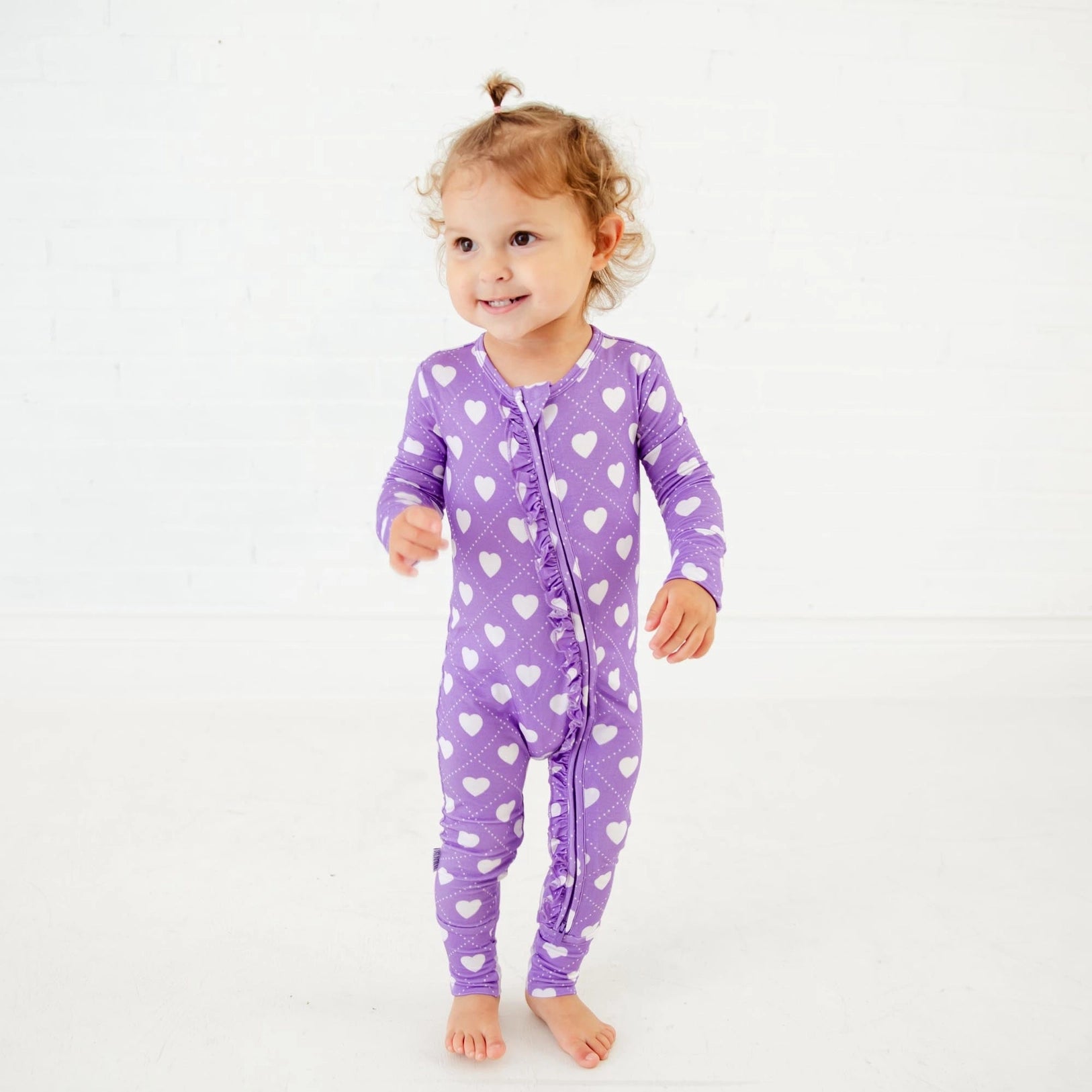 Heart to Get Ruffled Convertible Zippered Footie