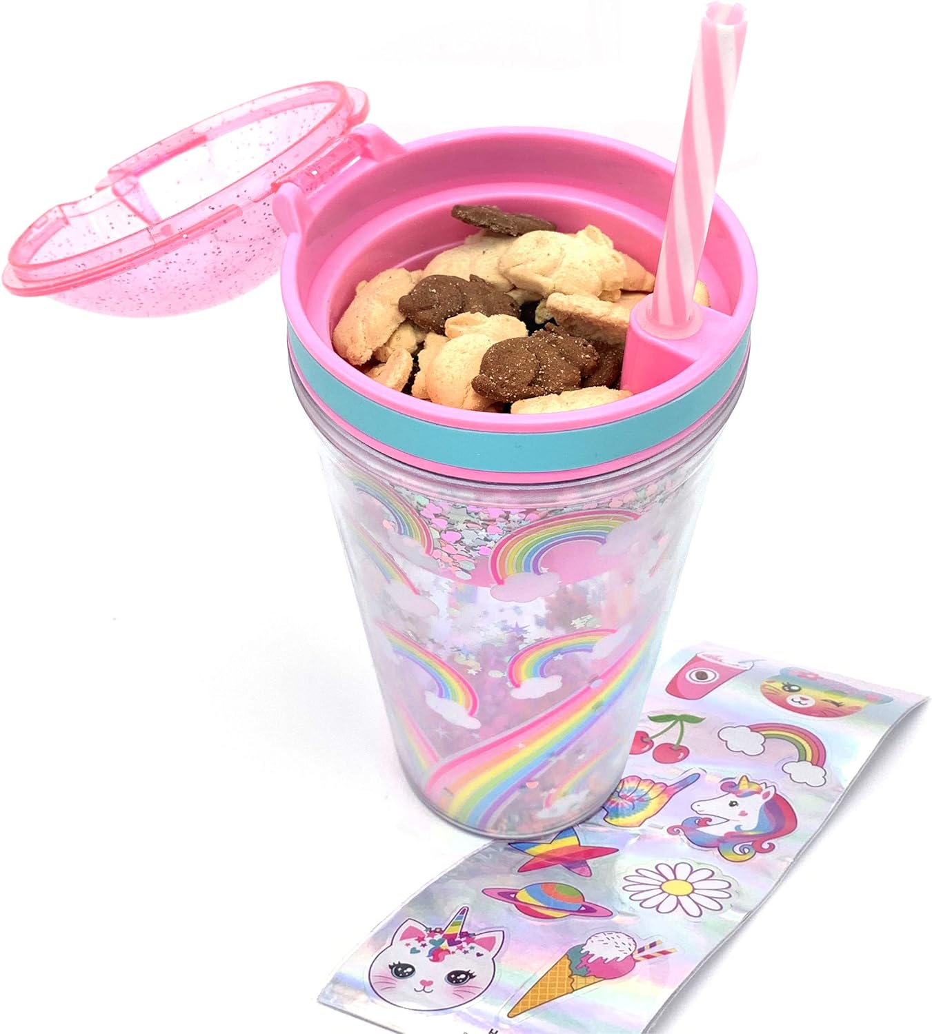 Rainbow Snack Water Bottle