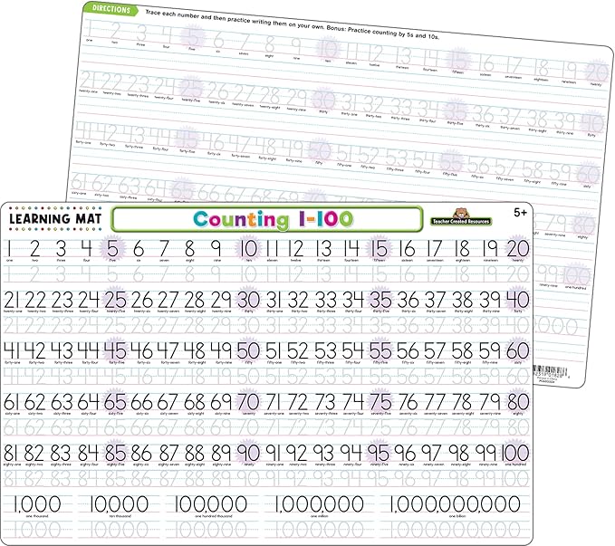 Counting 1-100 Learning Mat