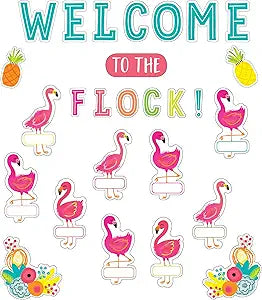 Simply Stylish Tropical Welcome to the Flock Bulletin Board Set