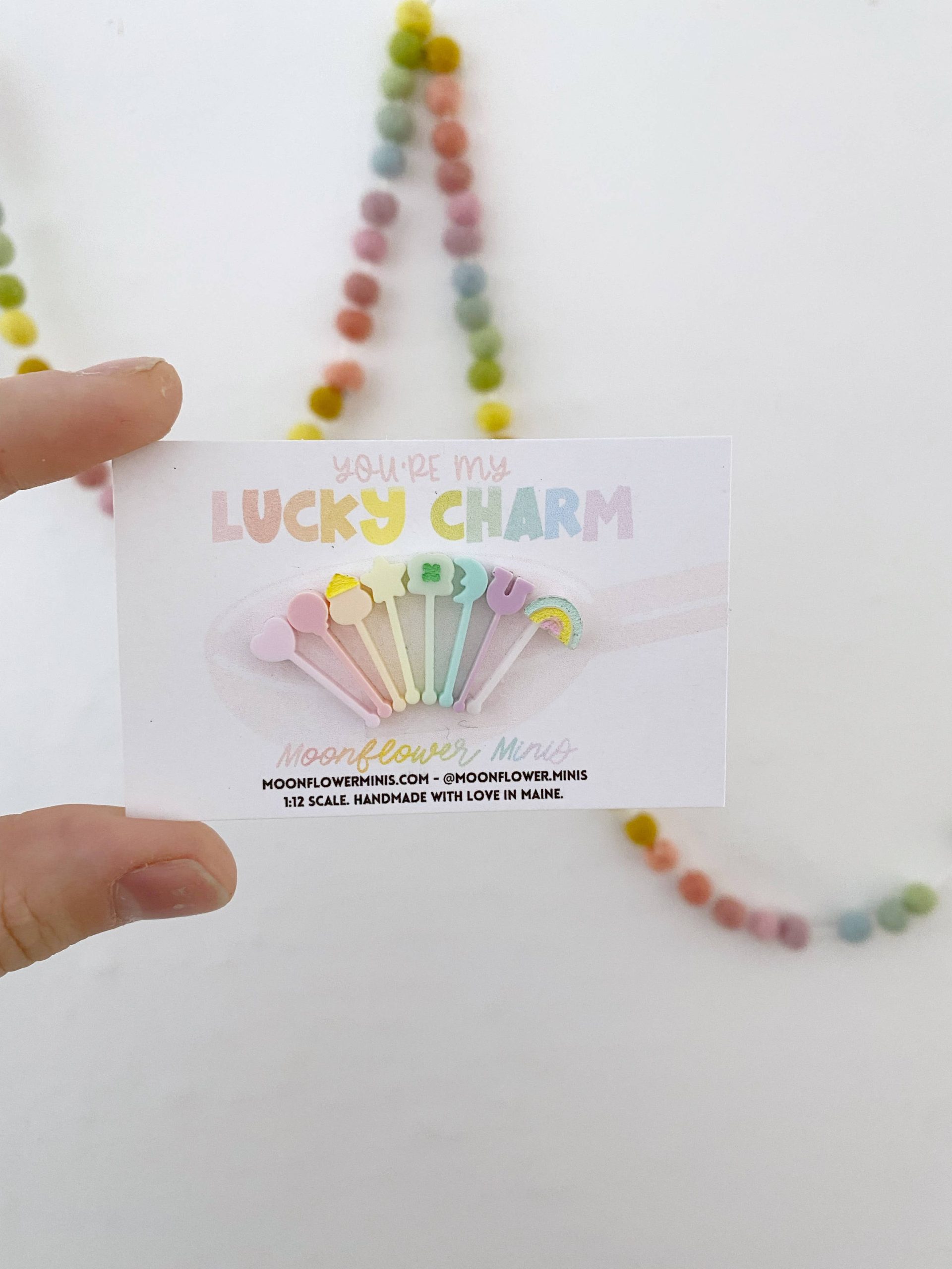 Miniature Lucky Charm Swizzle Sticks Pastel