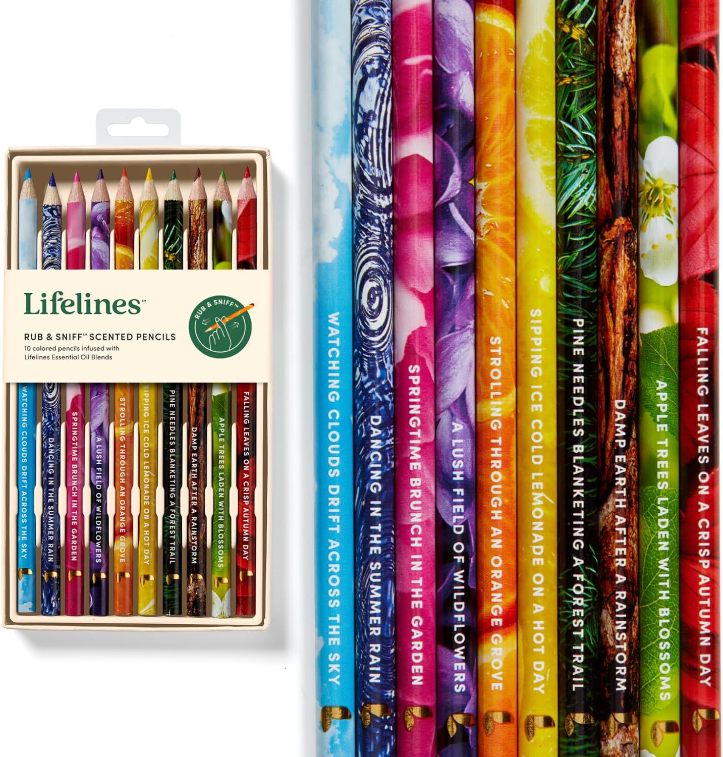 Lifelines Rub & Sniff Essential Oil Scented Colored Pencils