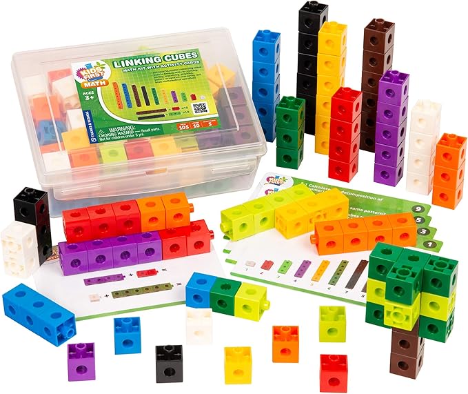 Thames & Kosmos Linking Cubes Math Kit With Activity Cards