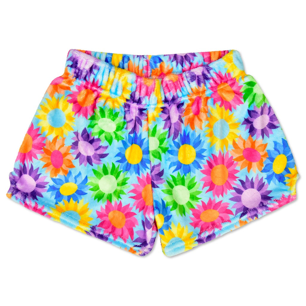 Rainbow Sunflowers Plush Shorts