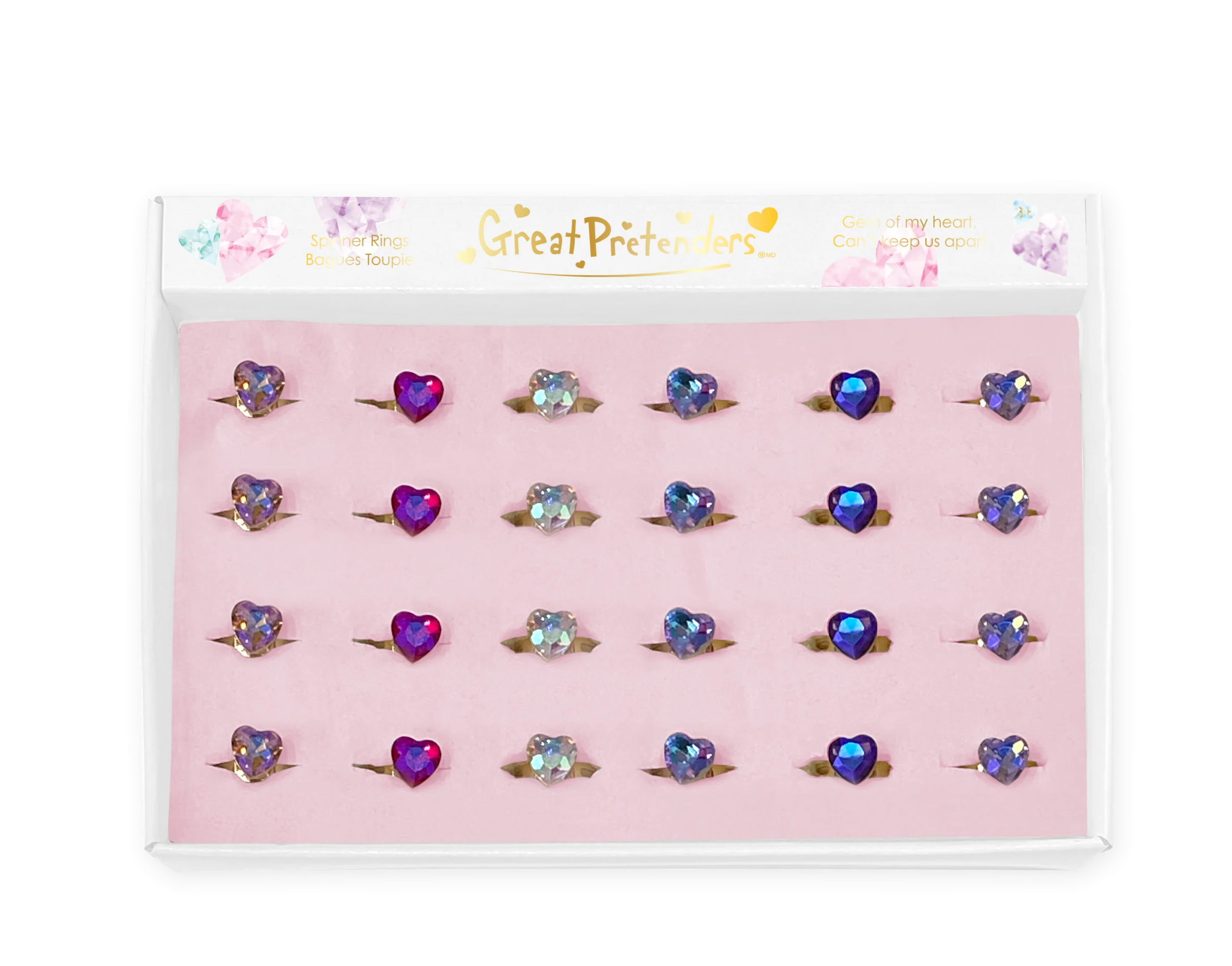 Gem of My Heart Spinner Rings
