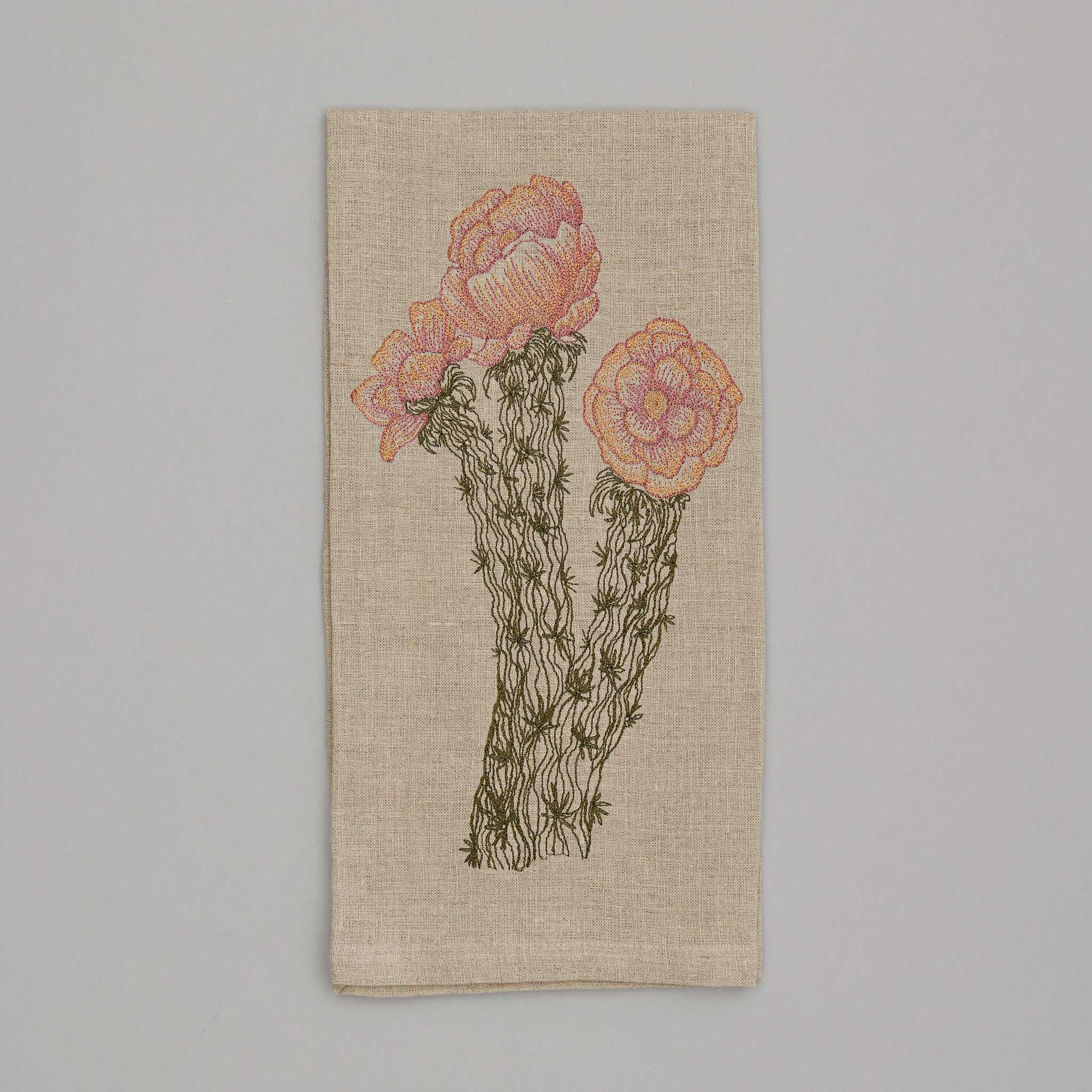 Cholla Cactus Bloom Tea Towel