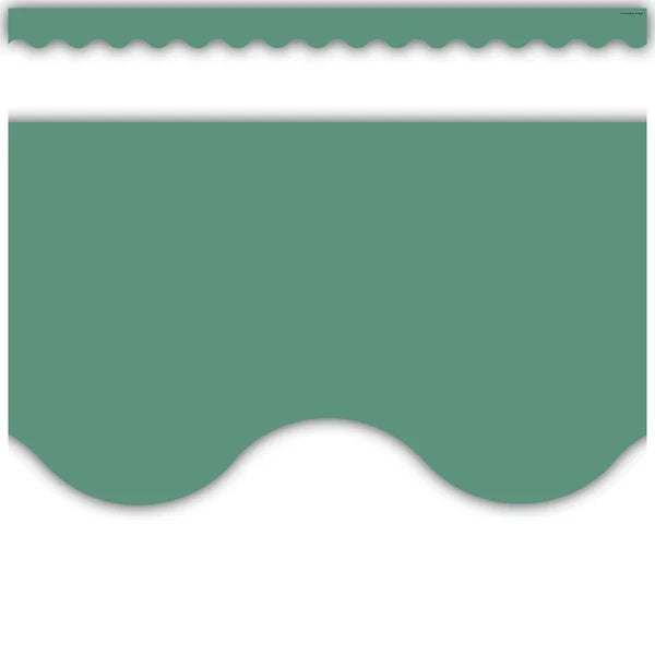 Eucalyptus Green Scalloped Border