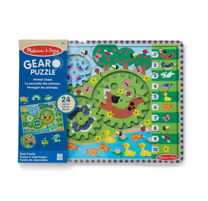 Melissa & Doug Animal Chase I-Spy Wooden Puzzle