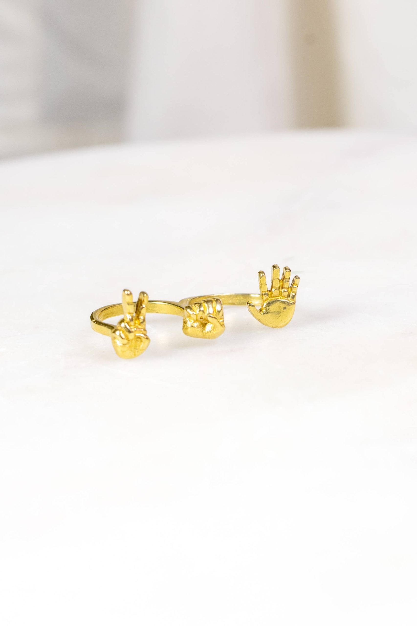 Rock Paper Scissors multi finger ring
