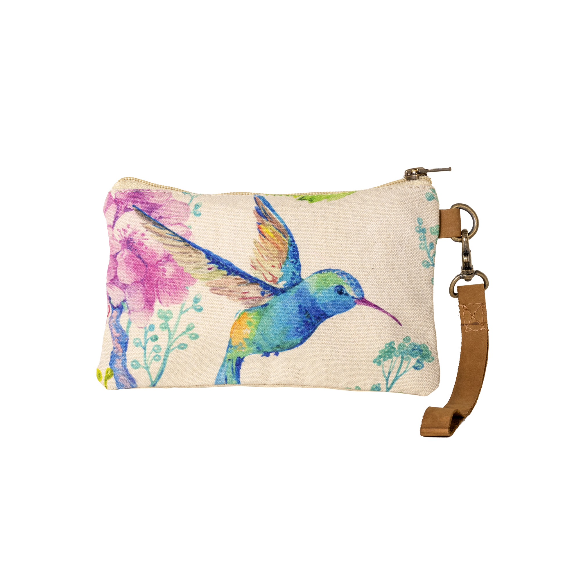 Floral Flutter Poppy Wristlet