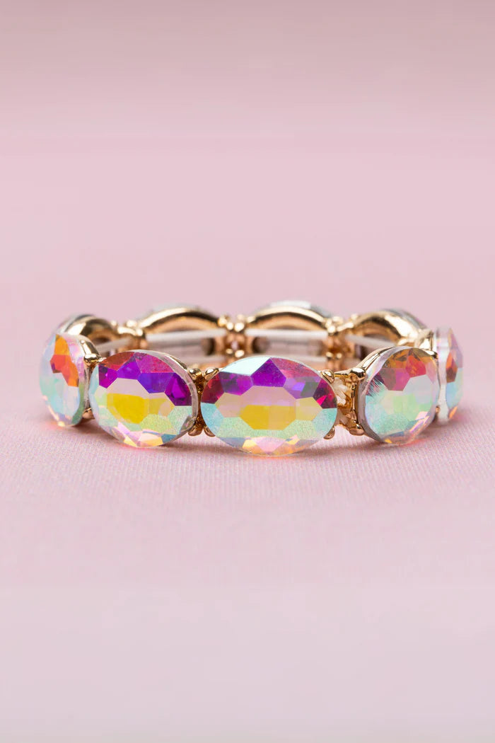 Chic Aurora Borealis Gem Bracelet