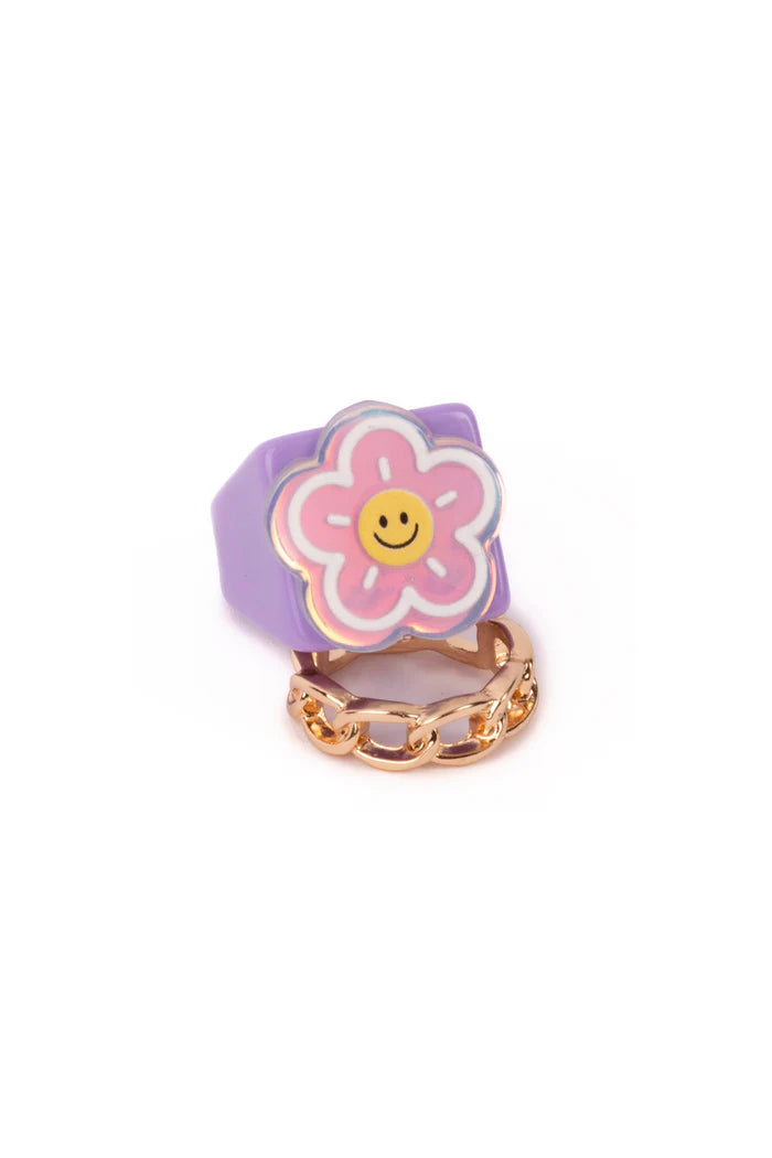 Chic Sunny Blooms Ring Set