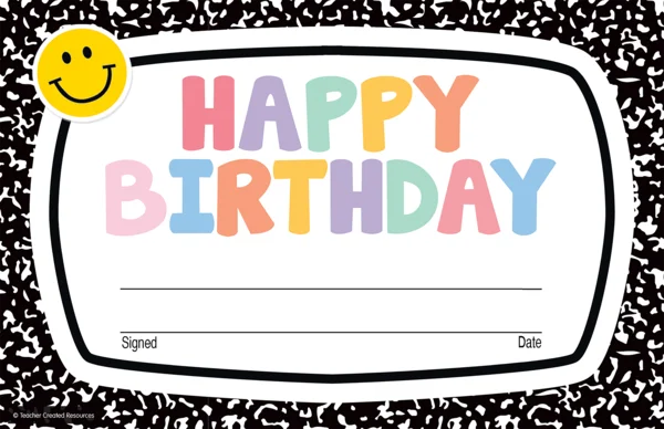 Cool For School Happy Birthday Awards