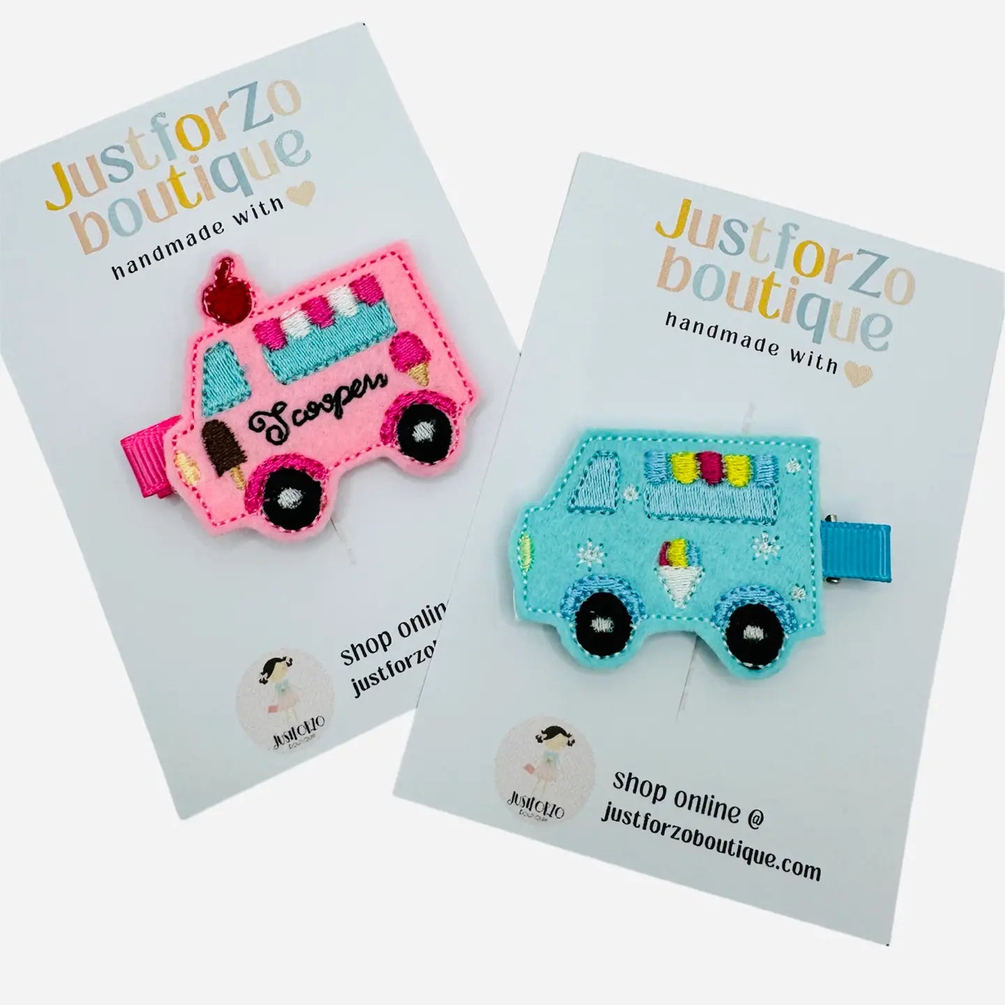 Ice Cream Truck Hair Clips