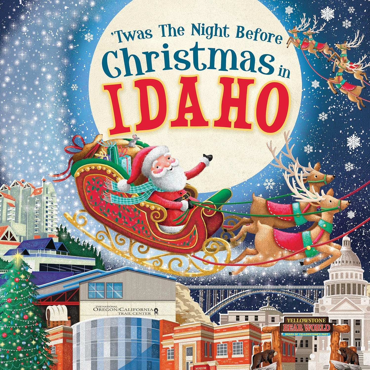 Twas the Night Before Christmas in Idaho Hardcover Book