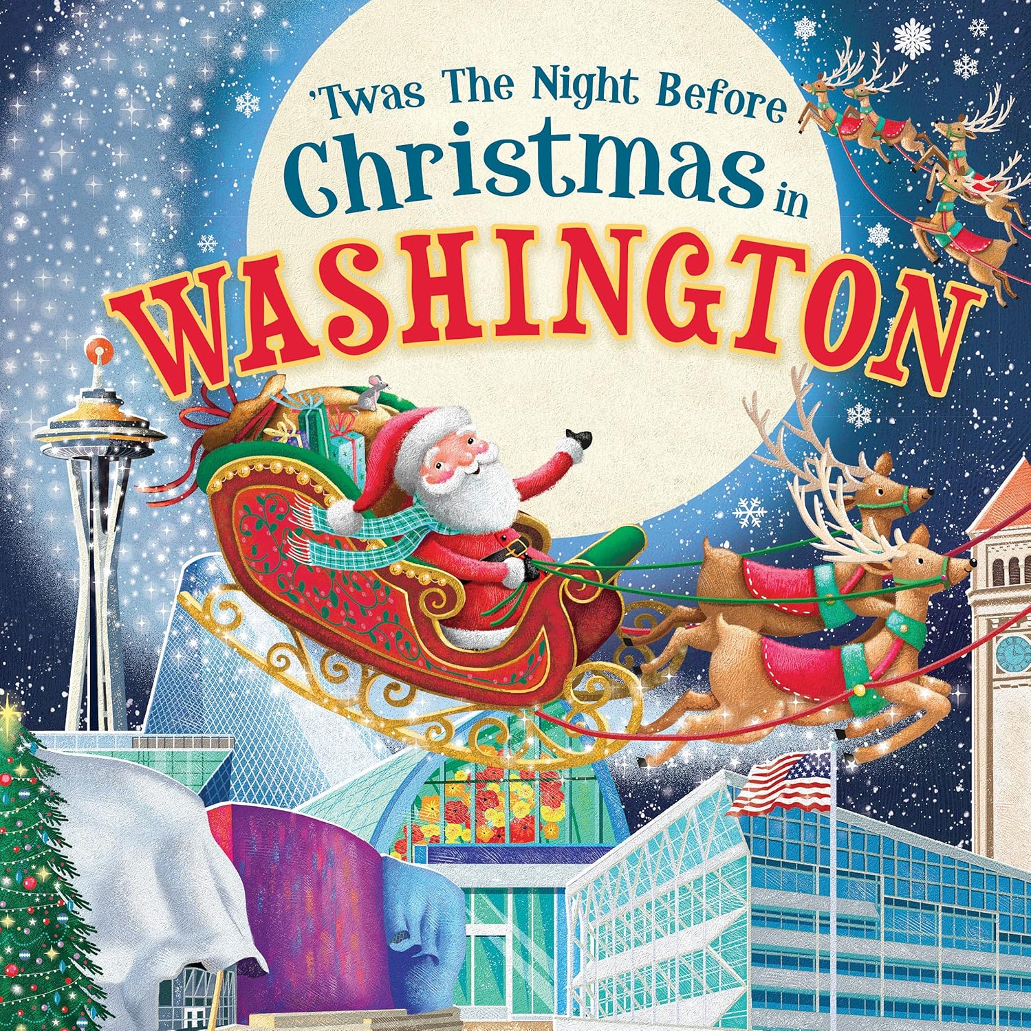 Twas the Night Before Christmas in Washington Hardcover Book