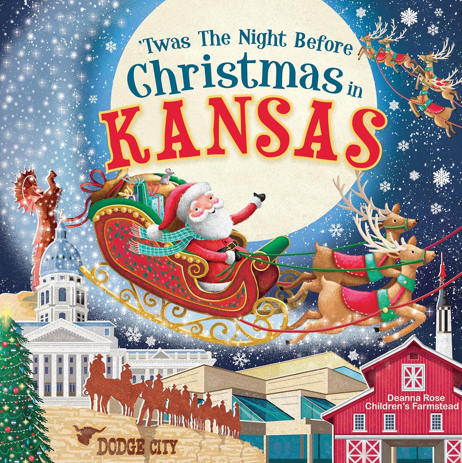 Twas the Night Before Christmas in Kansas Hardcover Book