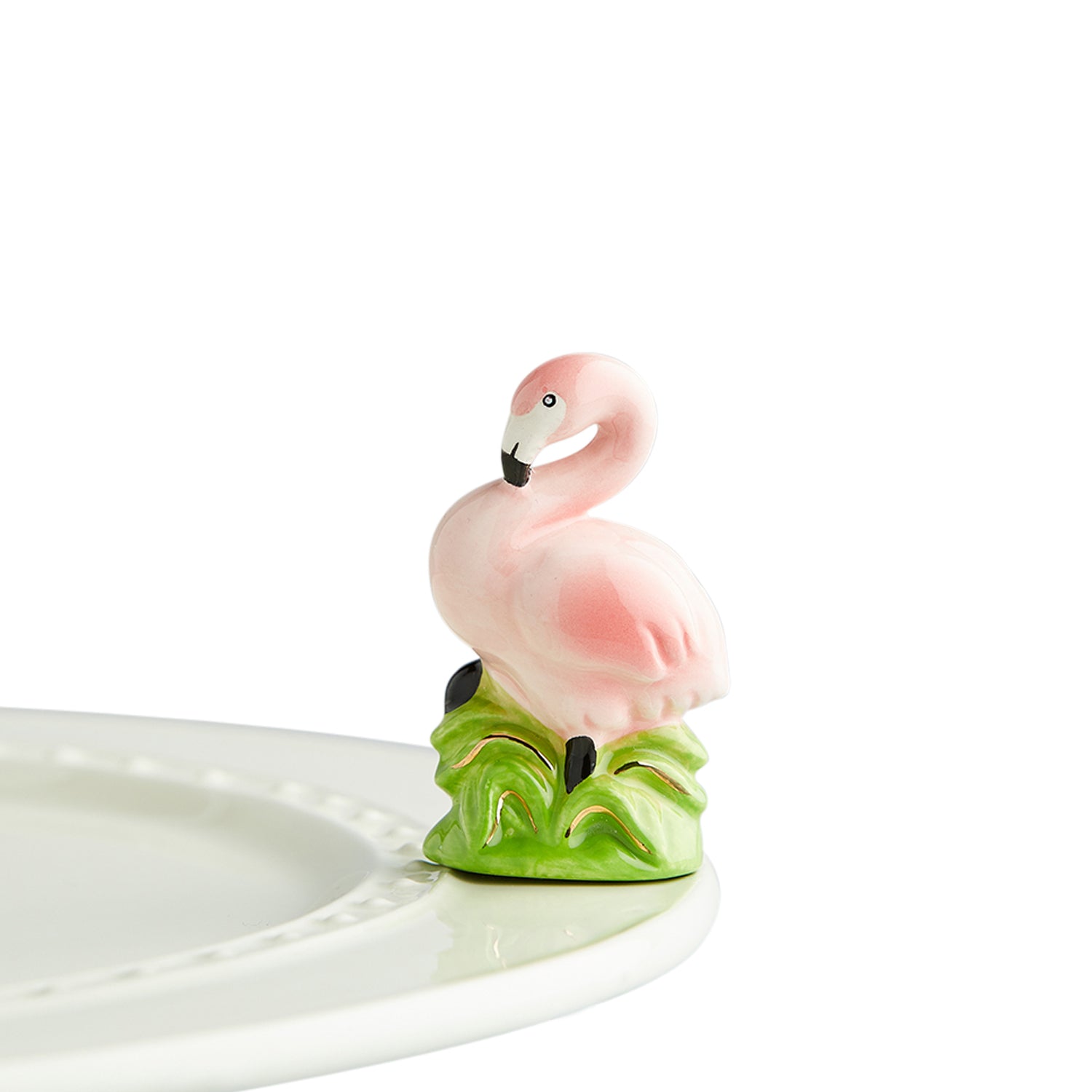 Nora Fleming tickled pink Flamingo Mini