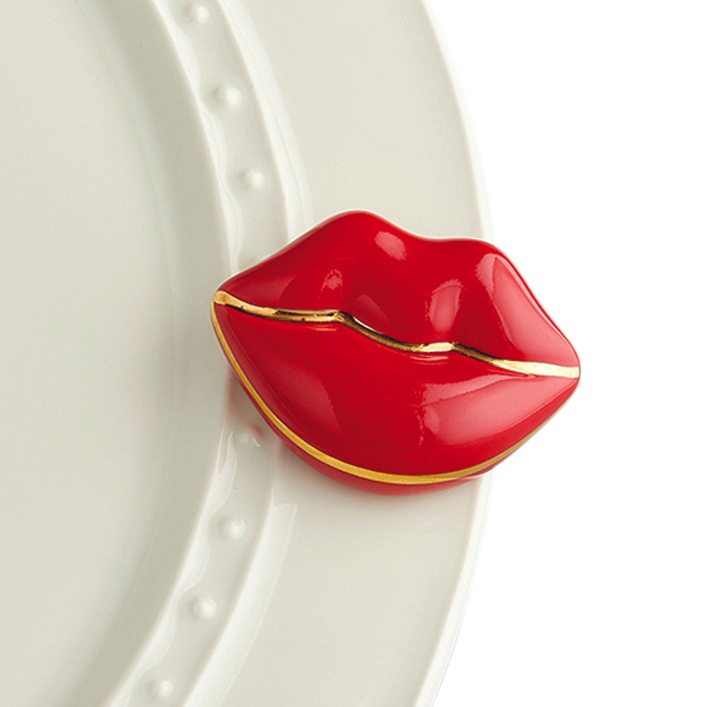 Nora Fleming smooches Red Lips Mini - Retired Style