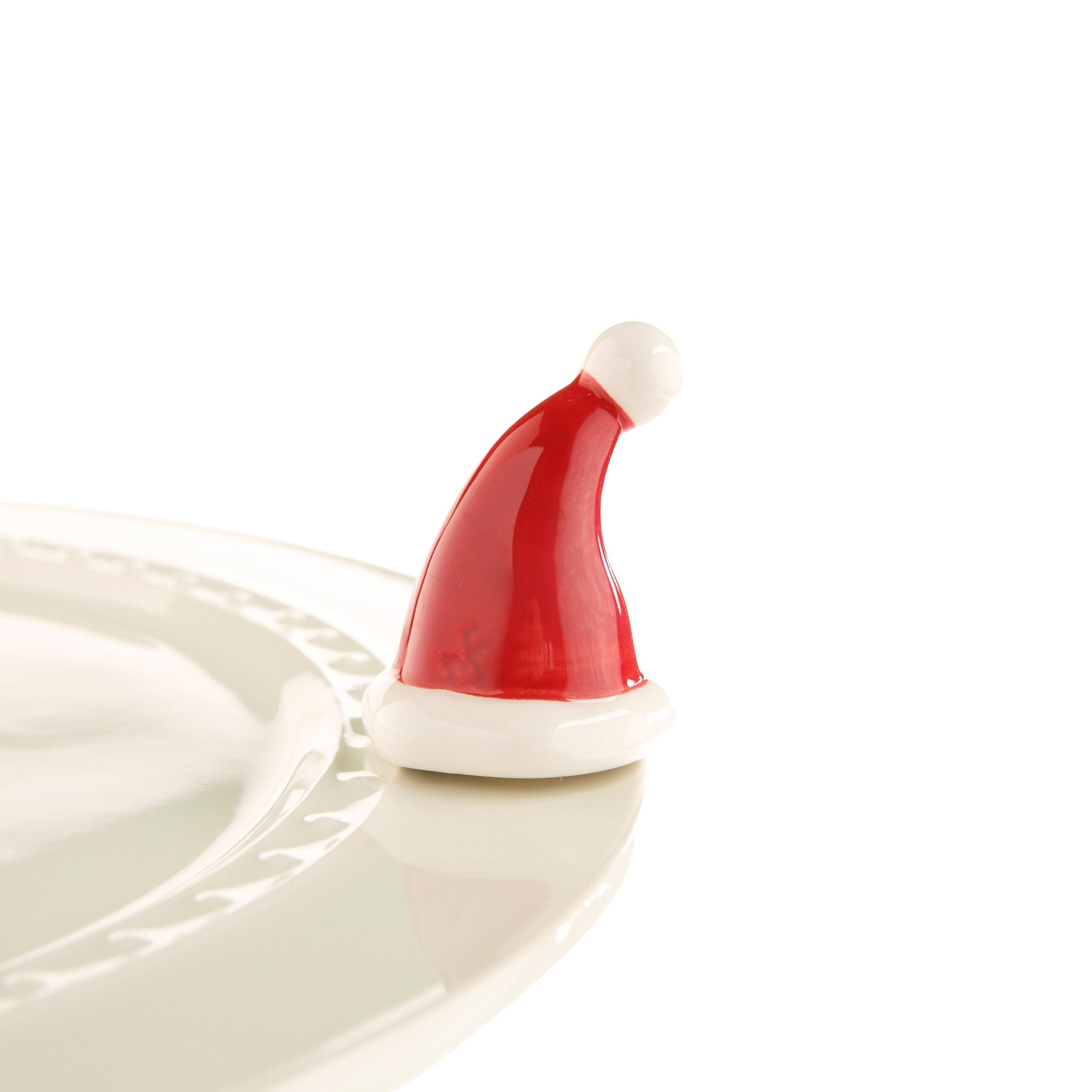 Nora Fleming santa stops here Red Hat Mini