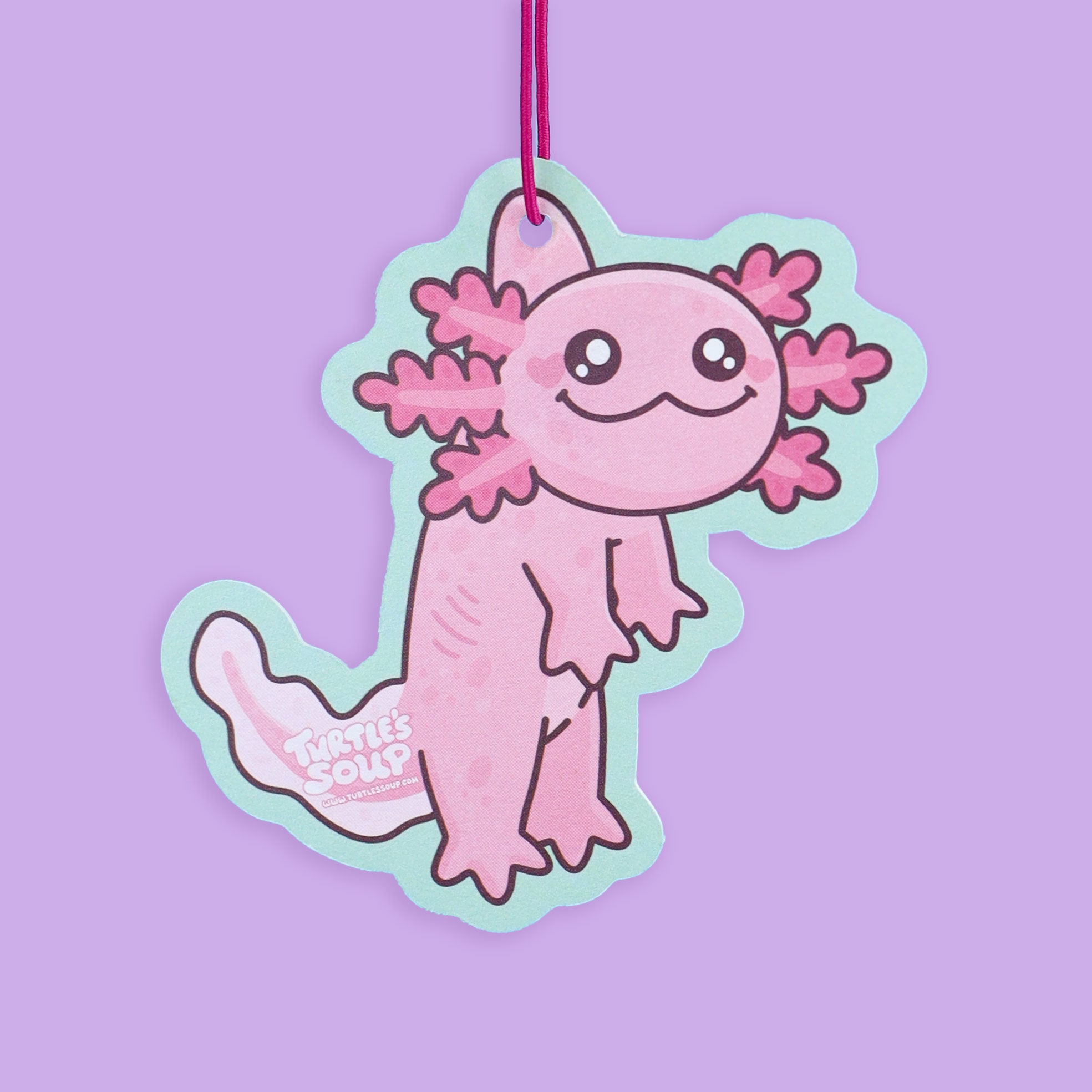 Dangling Axolotl Bubble Gum Scented Air Freshener