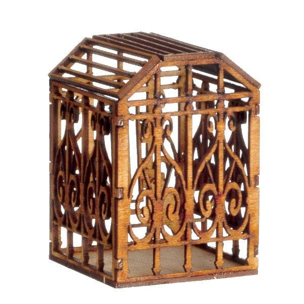 Wood Dollhouse Miniature Birdcage