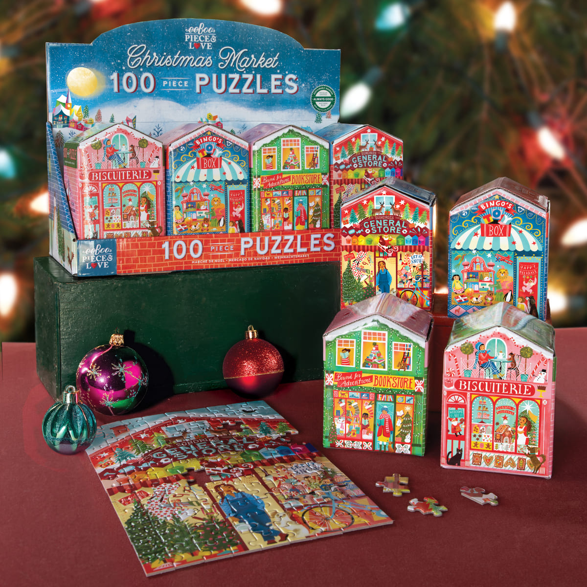 Christmas Market 100pc Puzzles Assrt