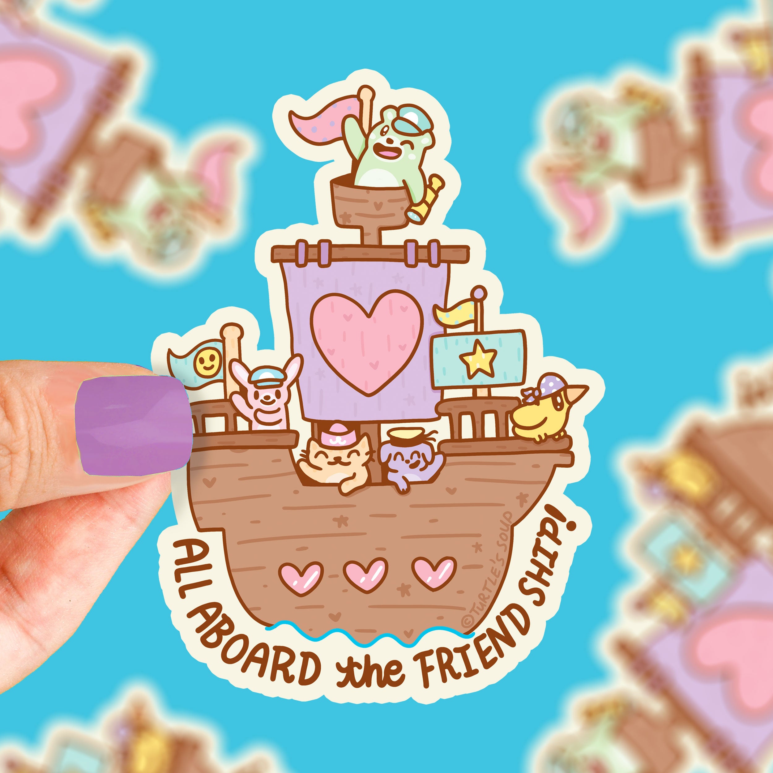 All Aboard the Friendship Vinyl Sticker