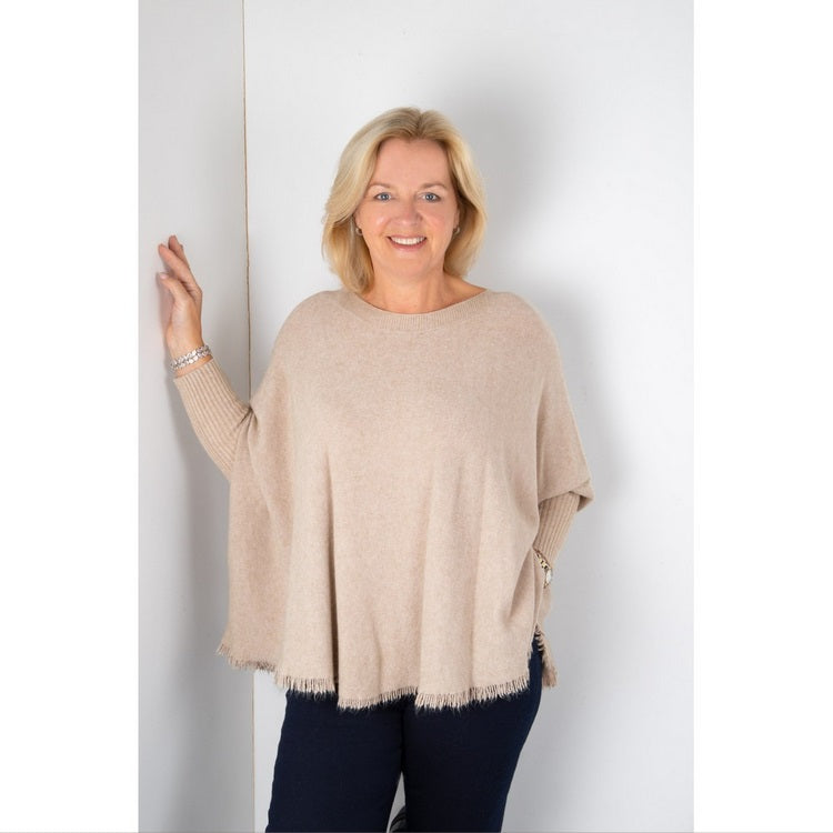 Fringe Round Neck Knit Sweater