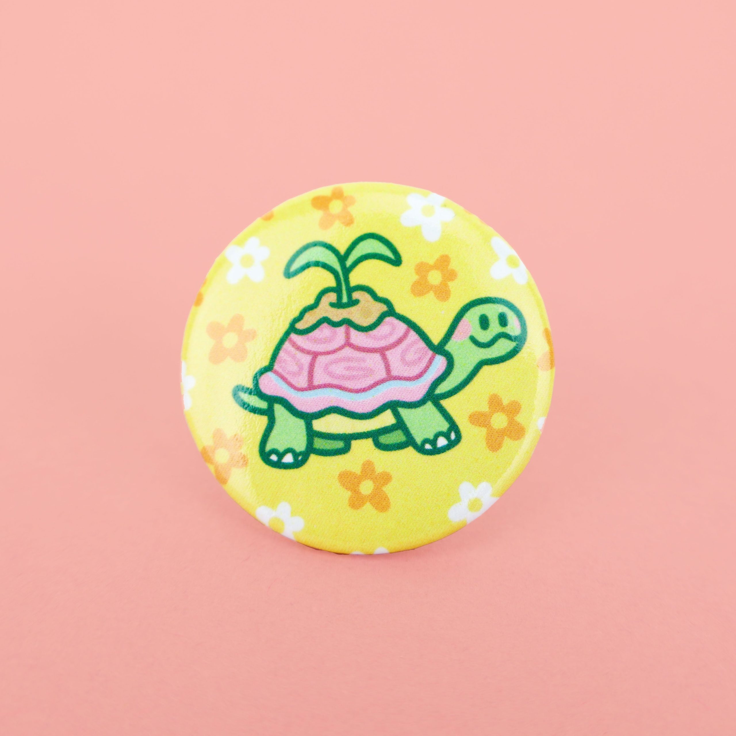 Turtle Sprout Pinback Button