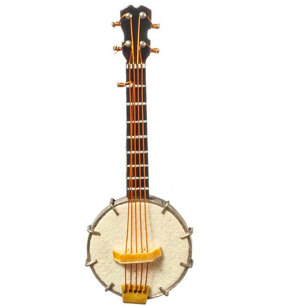 Dollhouse Miniature Banjo with Case