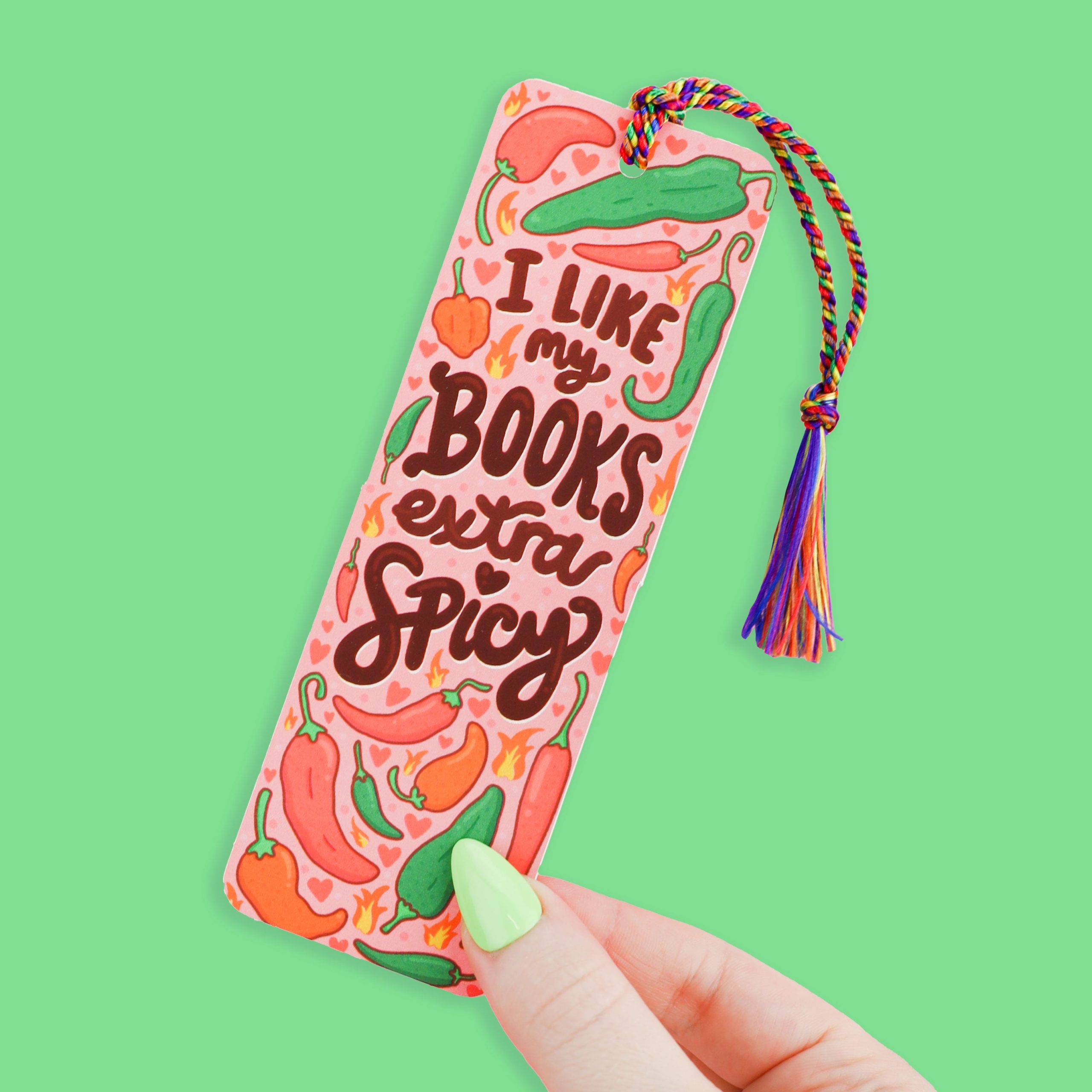 Like My Books Spicy Hot Peppers Bookmark