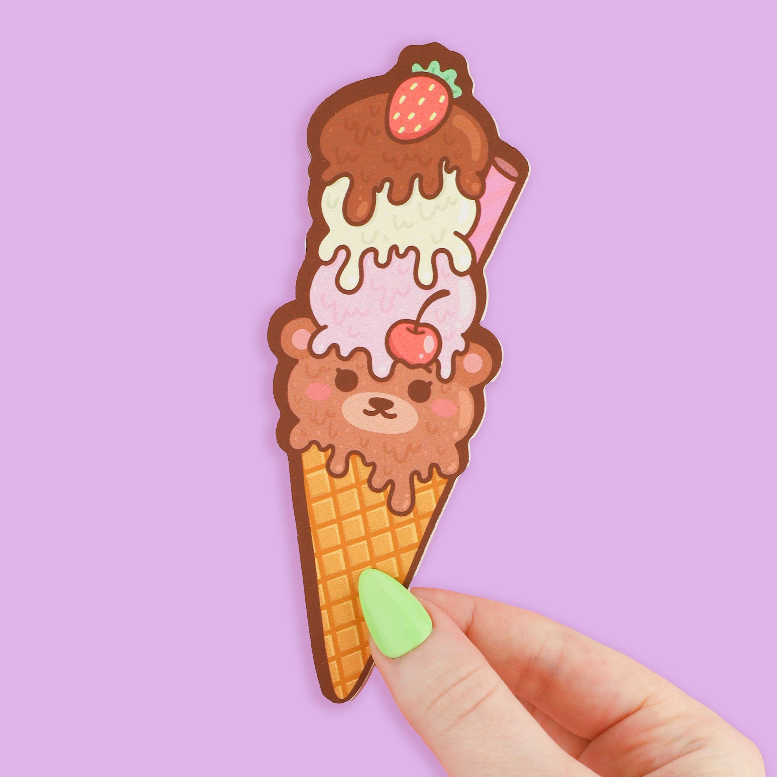 Ice Cream Bear Bookmark