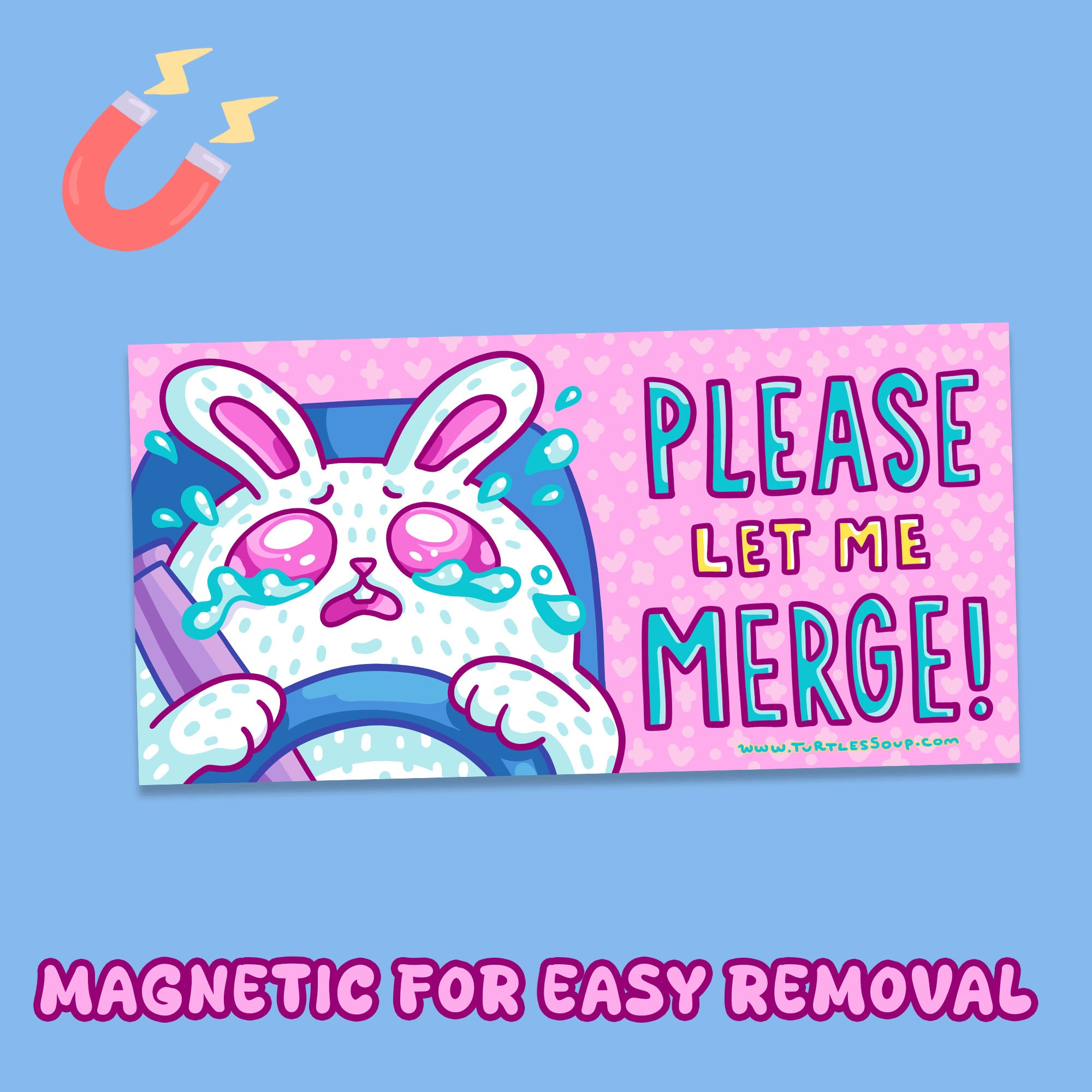 Please Let Me Merge Bumper Car Magnet