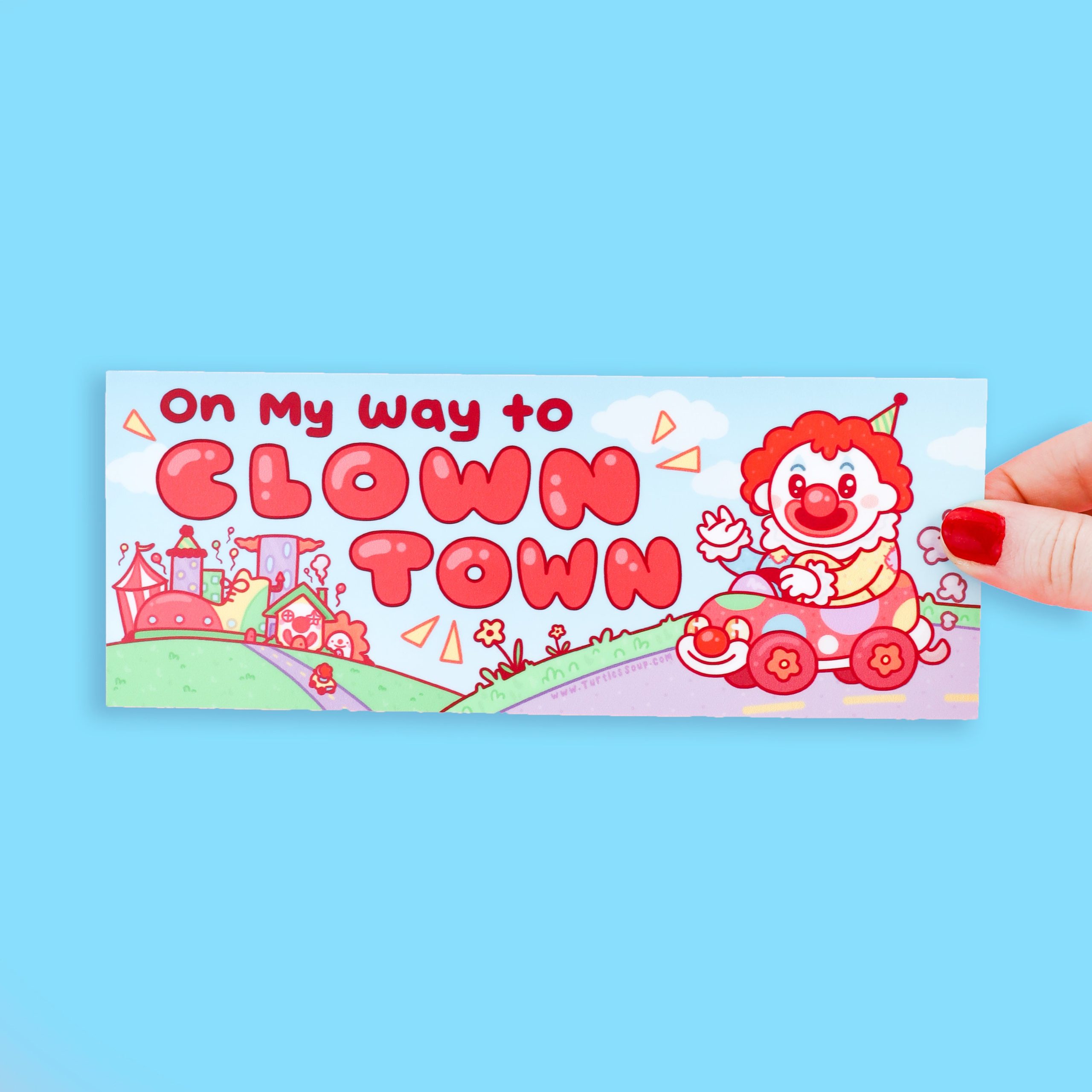 On My Way to Clown Town Bumper Sticker