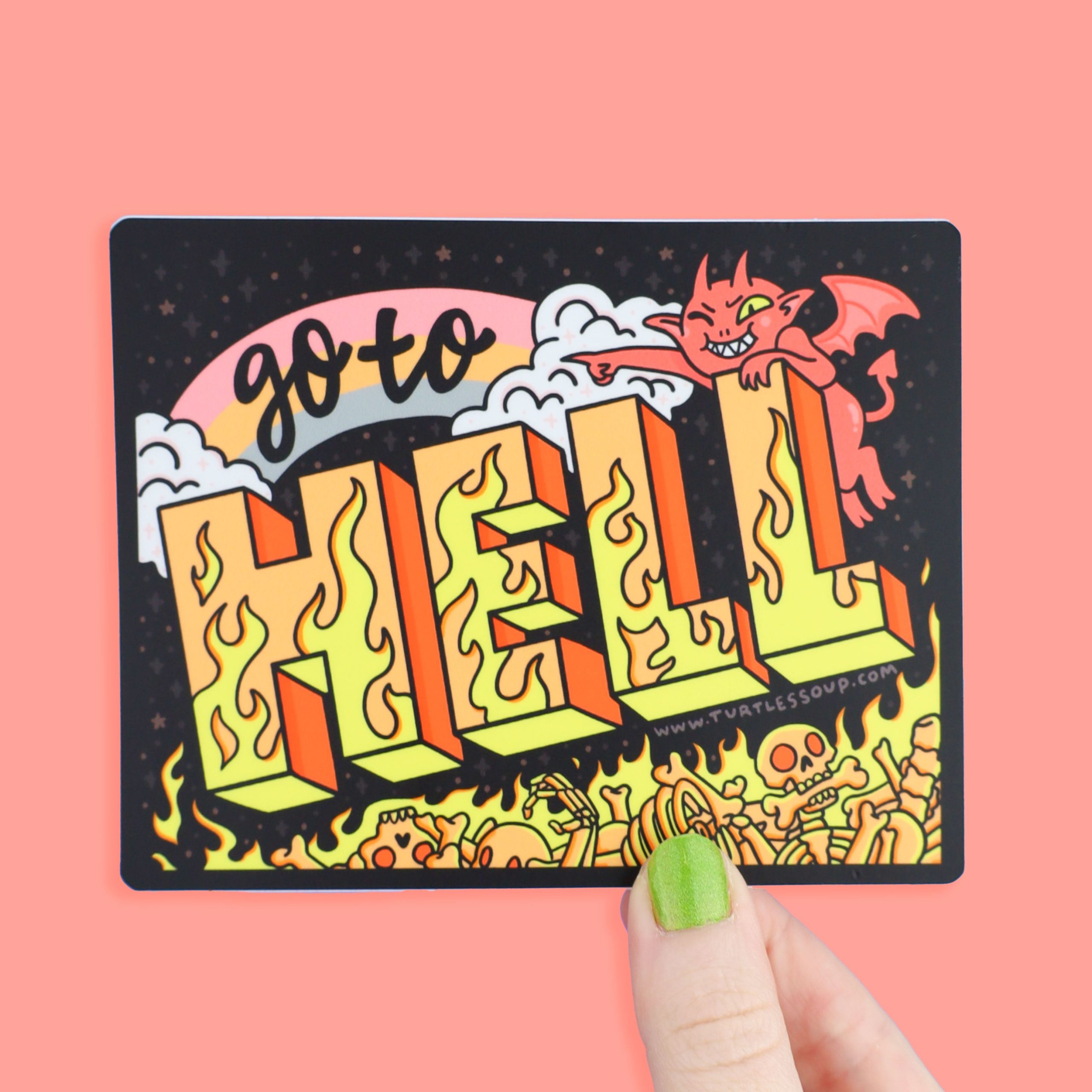 Go To Hell Bumper Sticker