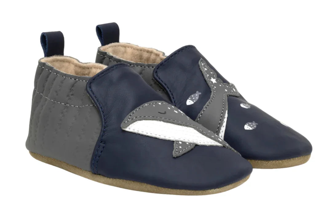 Robeez Whaley Cute Soft Soles Shoes - Size 6-12 Months