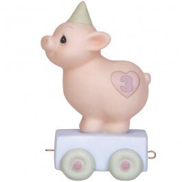 Precious Moments Birthday Train Piggy Age 3