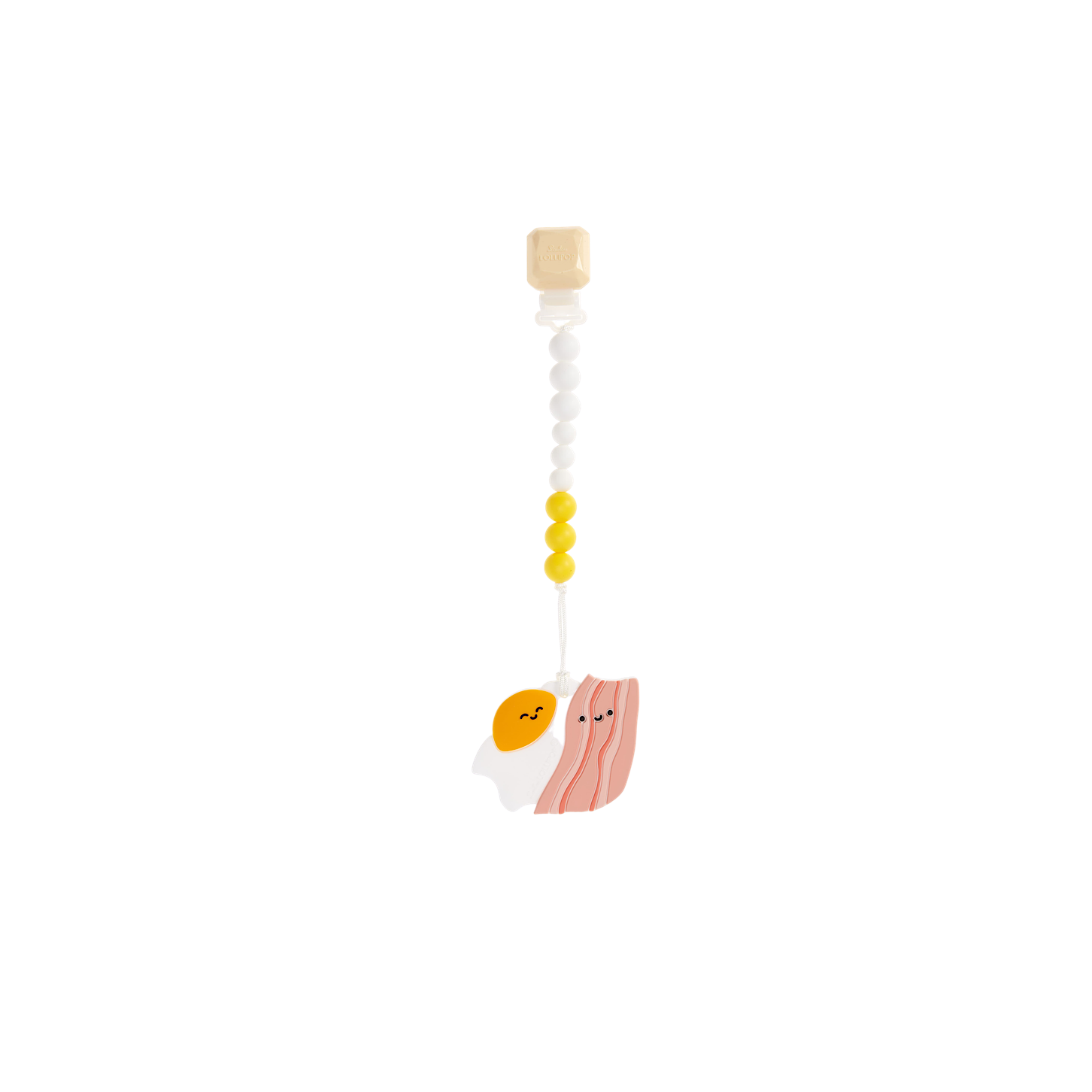 Bacon + Egg Silicone Teether Set