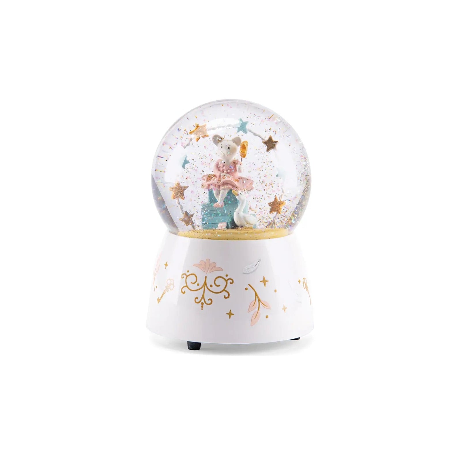 Ballerina Mouse Musical Snow Globe
