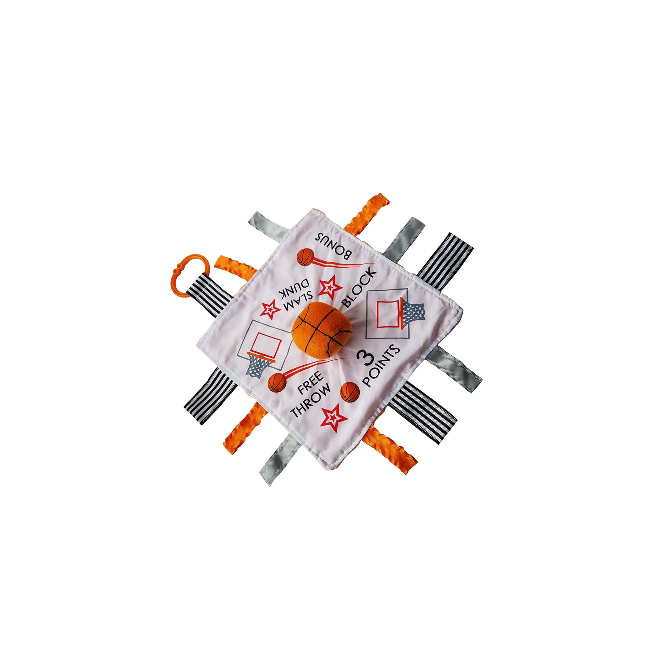 Basketball Baby Learning Lovey Stroller Tag