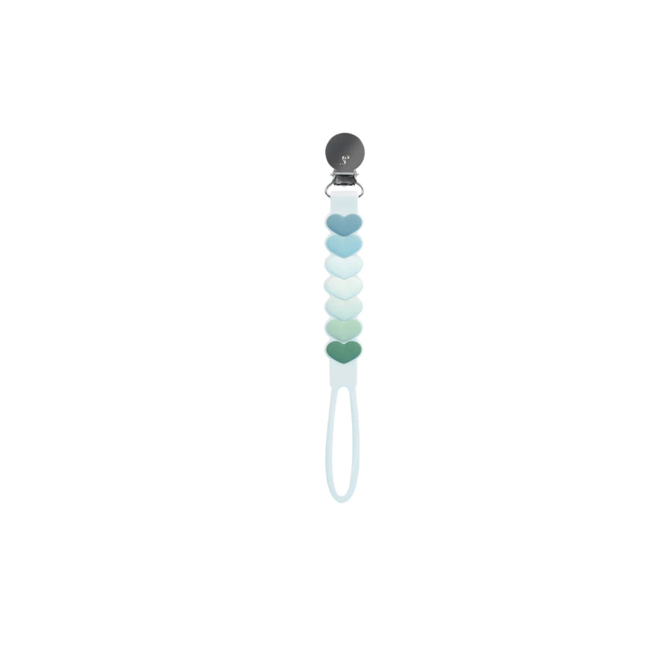 Beadless Pacifier Clip Sweetheart Blue