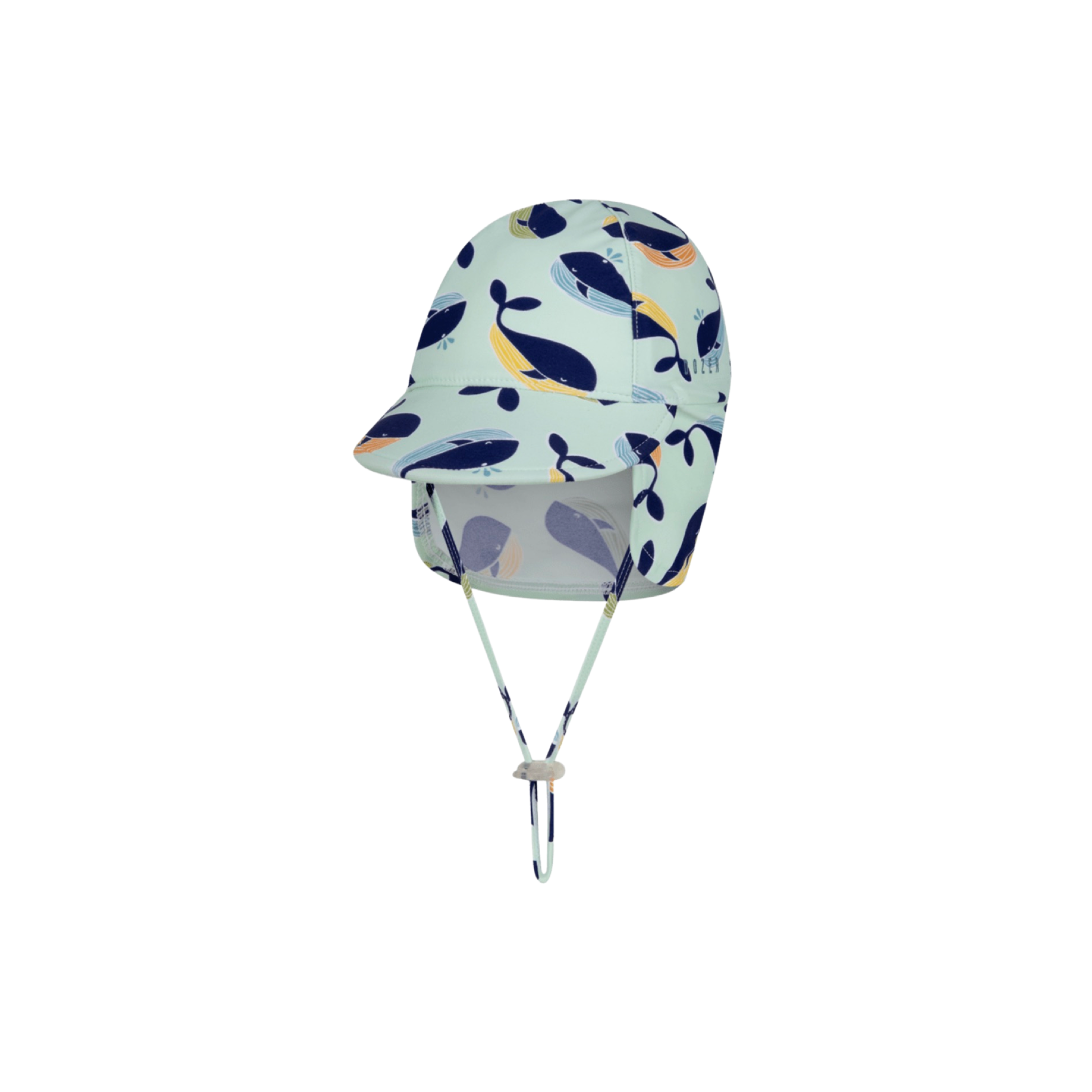 Beau Whale Print Legionnaire Swim Hat