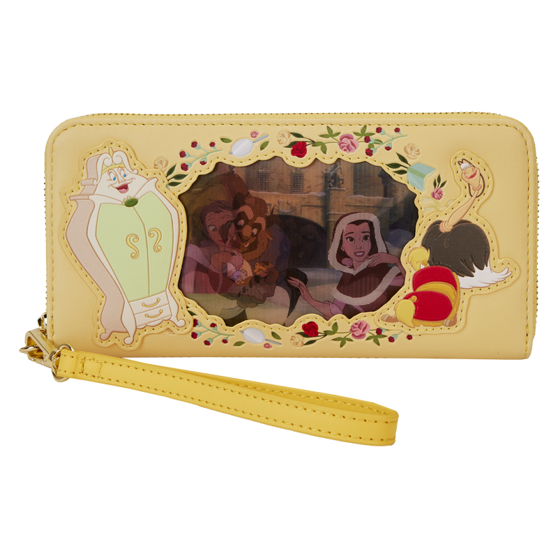 Beauty and the Beast Princess Series Lenticular Zip Around Wristlet Wallet by Loungefly