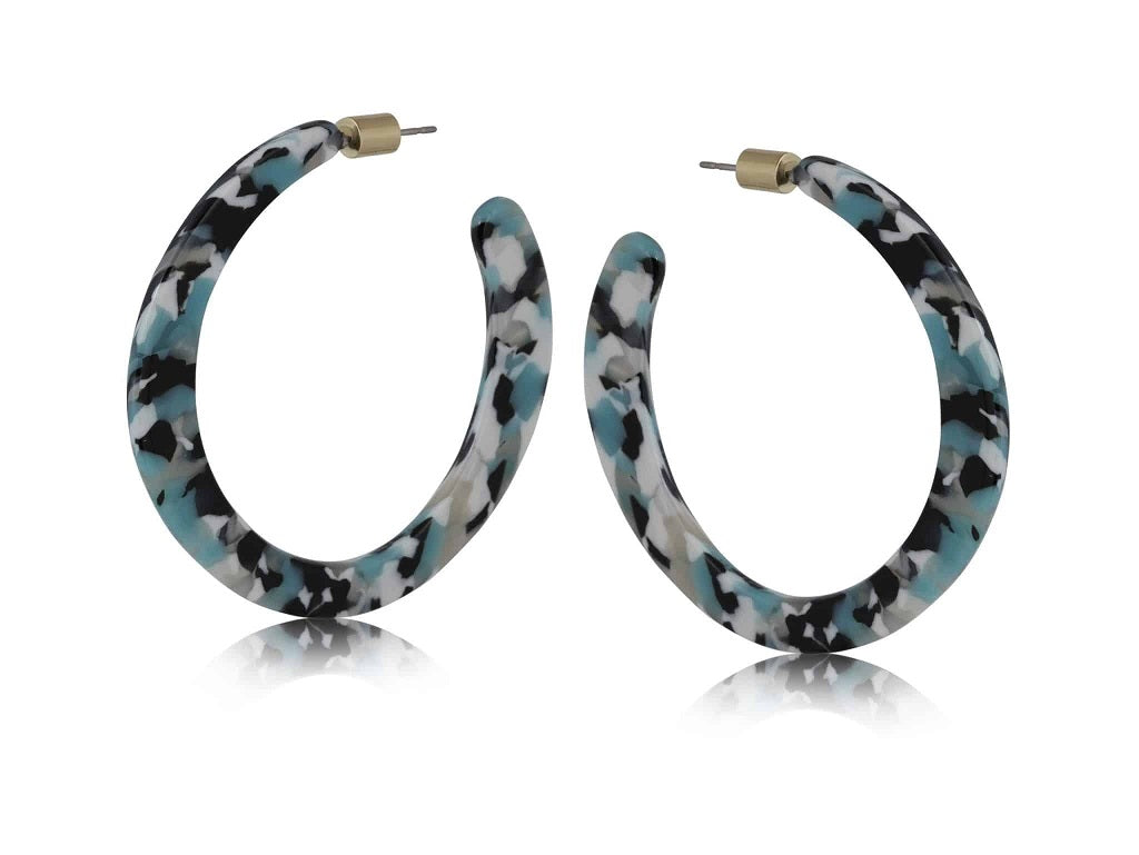 Erica Resin Statement Hoop Earrings