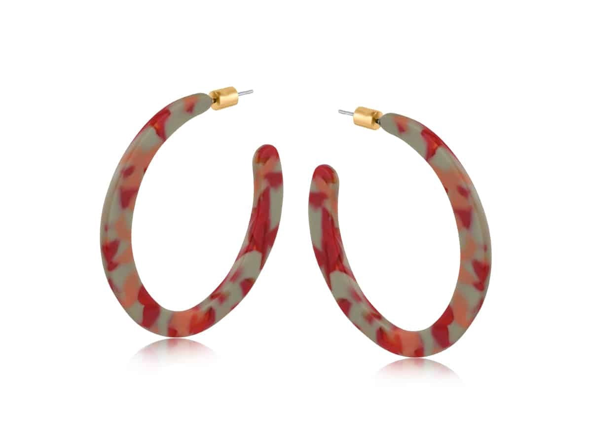 Hortense Resin Statement Cut Out Hoop Earrings