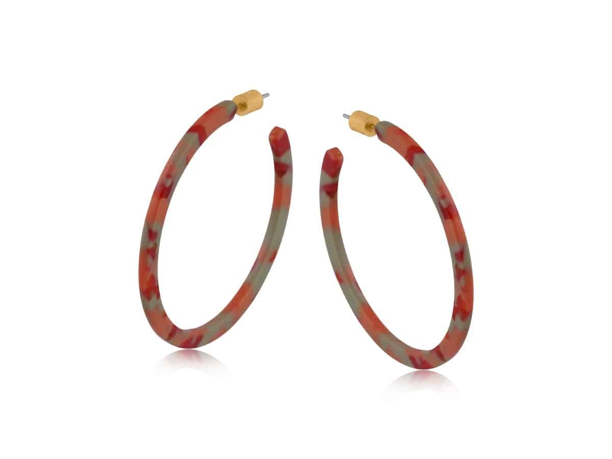 Hortense Resin Statement Hoop Earrings