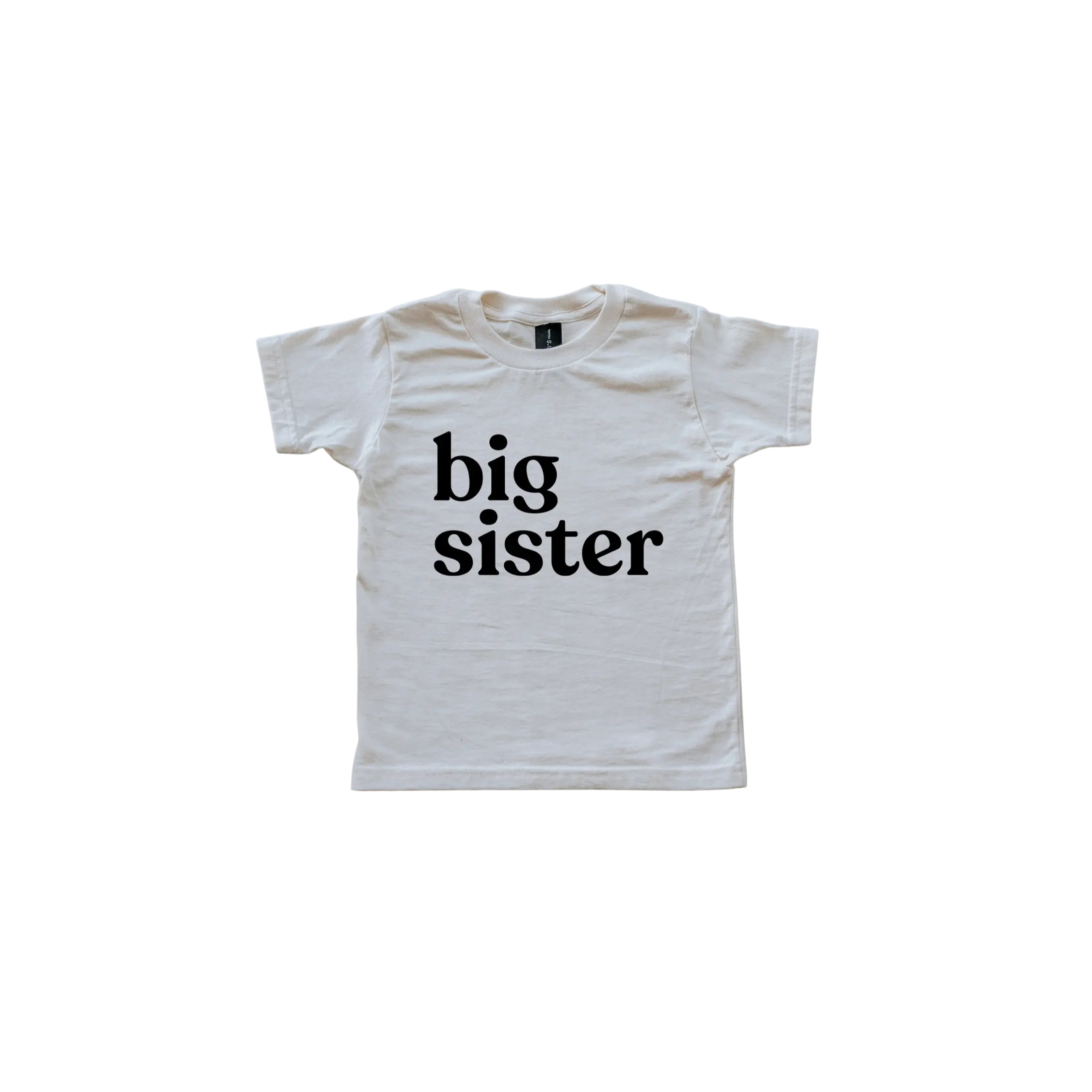 Big Sister Organic Cotton Tee Creme With Black Ink