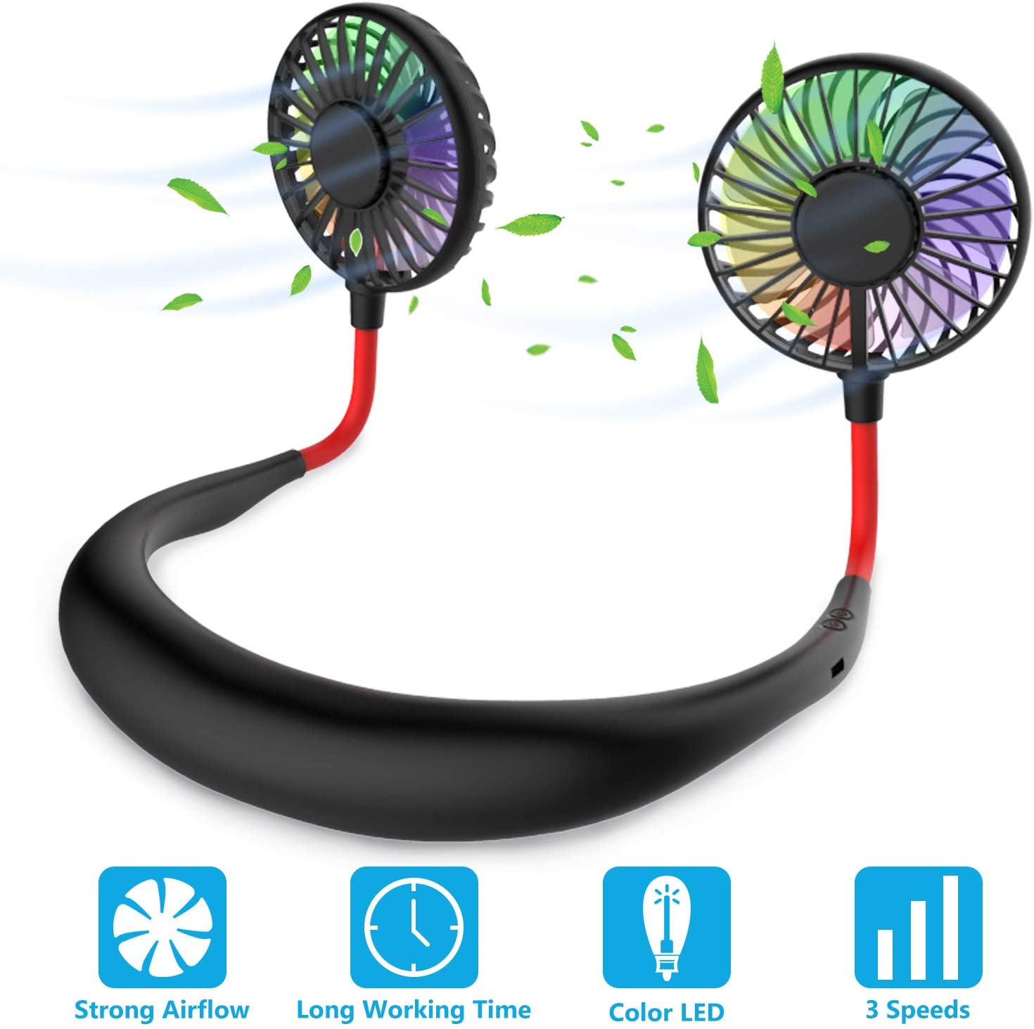 Hands Free Portable Neck Fan